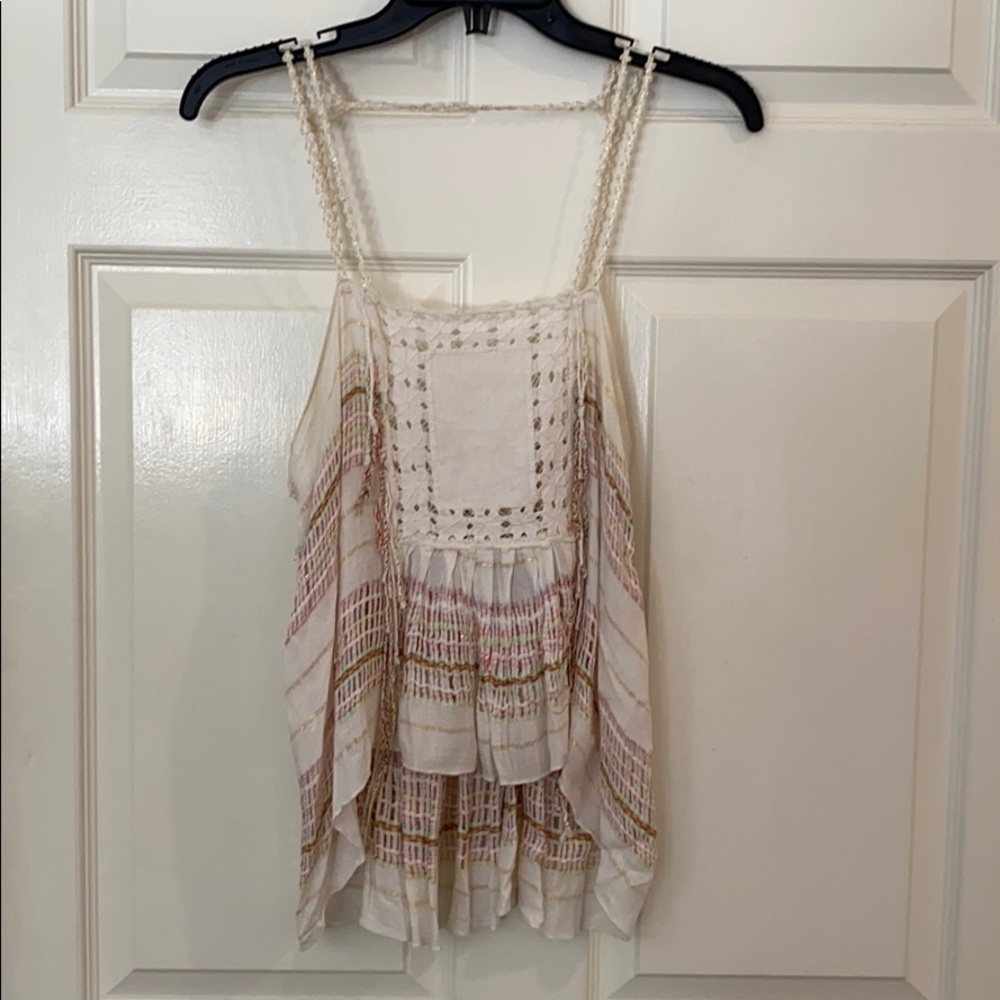 Colorful pleated tank top